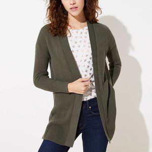 LOFT Textured Open Cardigan Sweater Top